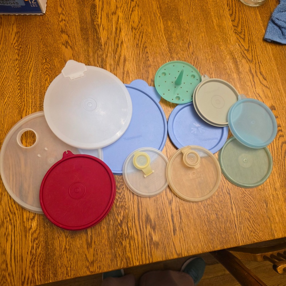 Vintage Tupperware Replacement Lids Seals Mixed Lot 11pc Lettuce Crisper Various